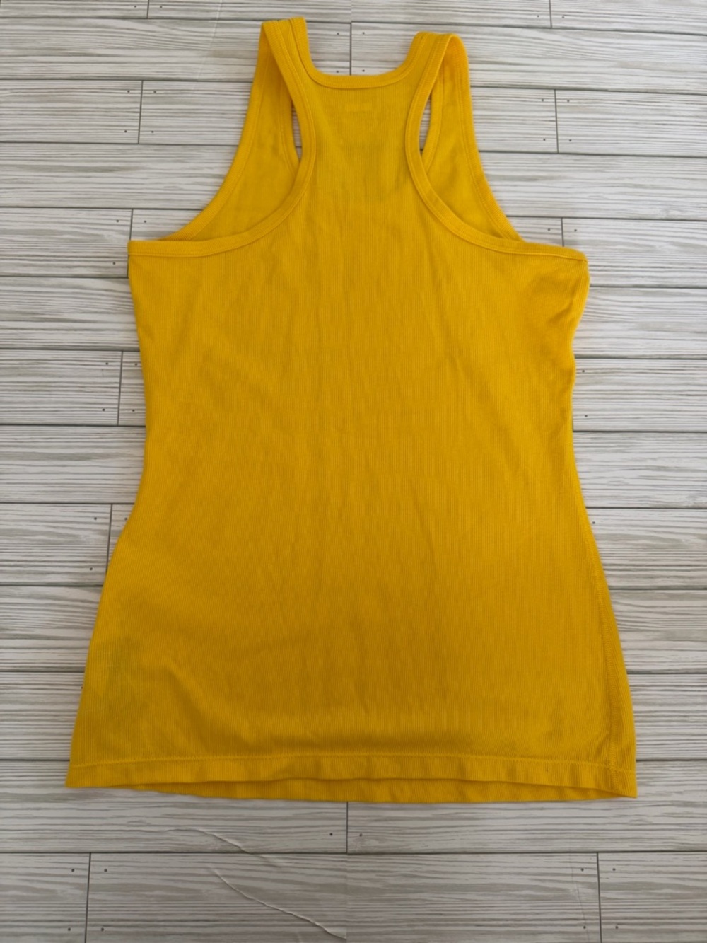 Nike | FitDri Yellow Ribbed Racerback Tank - Size Large - Picture 4 of 4
